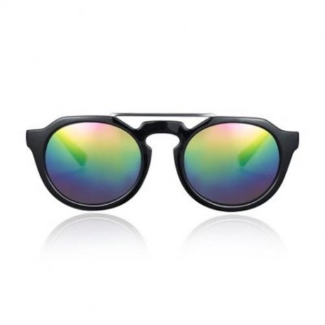 FASHIONABLE LADIES COLOR COATED ROUND FRAME SUNGLASSES (#4)