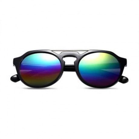 FASHIONABLE LADIES COLOR COATED ROUND FRAME SUNGLASSES (#4)