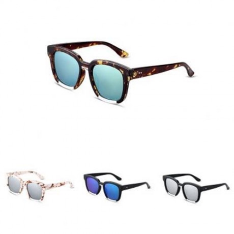FASHIONABLE LADIES OVERSIZE SQUARE FRAME COLOR COATED SUNGLASSES (#1)