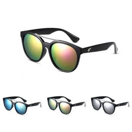 VINTAGE LADIES COLOR COATED WOMEN ROUND FRAME UV PROTECTION SUNGLASSES (#2)