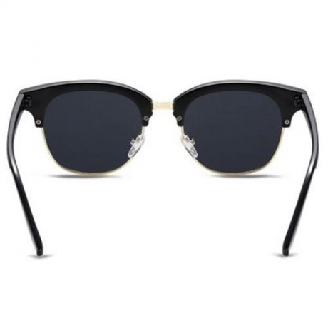STYLISH OVAL SHAPE COLOR COATED HALF FRAME UV PROTECTION WOMEN SUNGLASSES (#2)