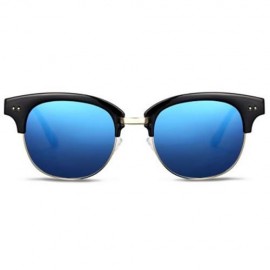 STYLISH OVAL SHAPE COLOR COATED HALF FRAME UV PROTECTION WOMEN SUNGLASSES (#4)