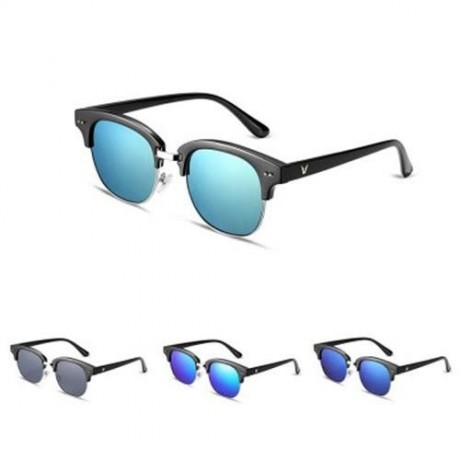 STYLISH OVAL SHAPE COLOR COATED HALF FRAME UV PROTECTION WOMEN SUNGLASSES (#4)