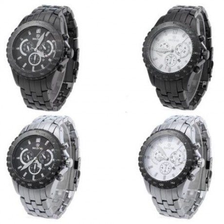 SKONE 7389BG MALE QUARTZ WATCH THREE SUB-DIALS DATE LUMINOUS DISPLAY WRISTWATCH (#4)