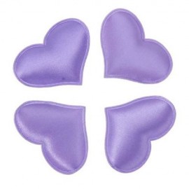 1000PCS PADDED FABRIC HEART APPLIQUE FOR WEDDING PARTY DECORATION SCRAPBOOK HAIR CRAFT (PU