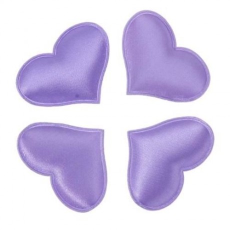 1000PCS PADDED FABRIC HEART APPLIQUE FOR WEDDING PARTY DECORATION SCRAPBOOK HAIR CRAFT (PU