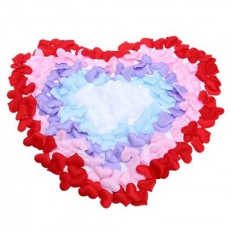 1000PCS PADDED FABRIC HEART APPLIQUE FOR WEDDING PARTY DECORATION SCRAPBOOK HAIR CRAFT (WH