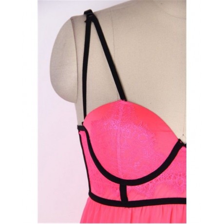 PLUS SIZE LINGERIE / BABYDOLL (PINK, SIZE 7XL)