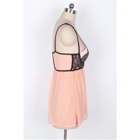 PLUS SIZE LINGERIE / BABYDOLL (BEIGE, SIZE XL)