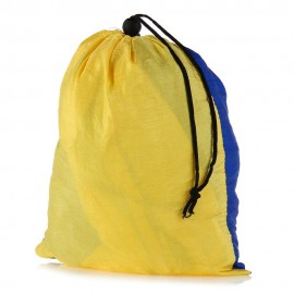 PORTABLE PARACHUTE NYLON FABRIC HAMMOCK (BLUE AND YELLOW)