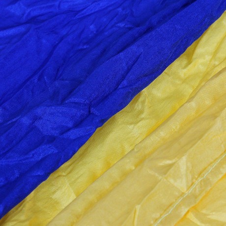 PORTABLE PARACHUTE NYLON FABRIC HAMMOCK (BLUE AND YELLOW)