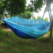 PORTABLE PARACHUTE FABRIC MOSQUITO NET HAMMOCK (#5)