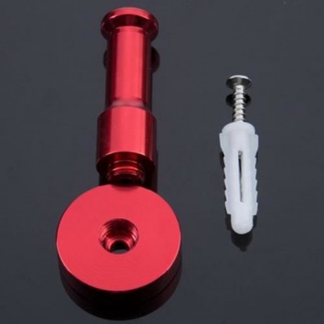 DURABLE BATHROOM HOOK RACK KITCHEN HAT HANGER WALL MOUNTED HOLDER (RED)