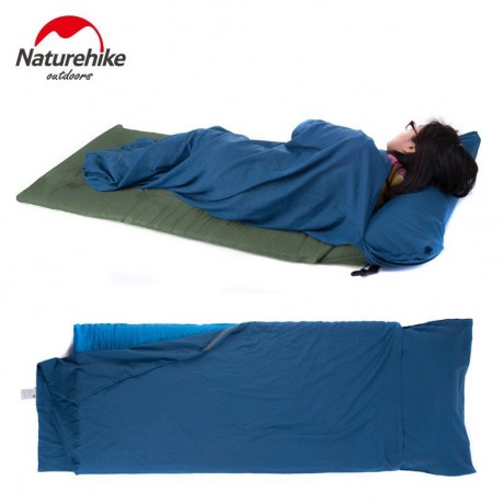 PORTABLE ULTRA-LIGHT COTTON WIDENED SLEEPING BAG (CYAN, SIZE M)