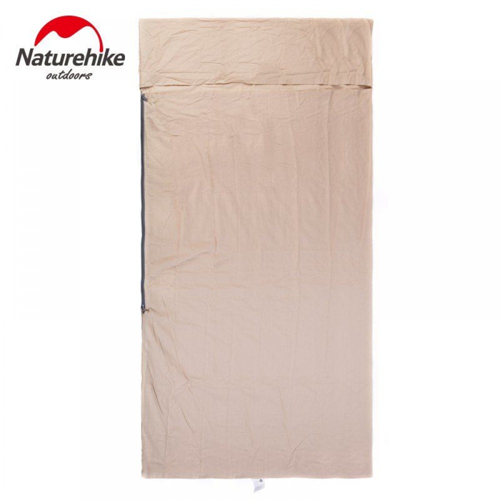 PORTABLE ULTRA-LIGHT COTTON WIDENED SLEEPING BAG (FLAXEN, SIZE M)