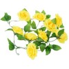FASHIONABLE DECORATION FLOWERS VINE GARLAND WREATHS BOUQUET LEAF HOUSEHOLD ACCESSORY (YELL