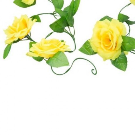 FASHIONABLE DECORATION FLOWERS VINE GARLAND WREATHS BOUQUET LEAF HOUSEHOLD ACCESSORY (YELL