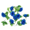 FASHIONABLE DECORATION FLOWERS VINE GARLAND WREATHS BOUQUET LEAF HOUSEHOLD ACCESSORY (BLUE