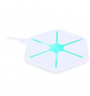 QI WIRELESS QUICK MAGIC DAZZLE HEXAGRAM CHARGING PAD (WHITE, LED GREEN)