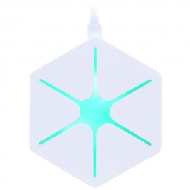 QI WIRELESS QUICK MAGIC DAZZLE HEXAGRAM CHARGING PAD (WHITE, LED GREEN)