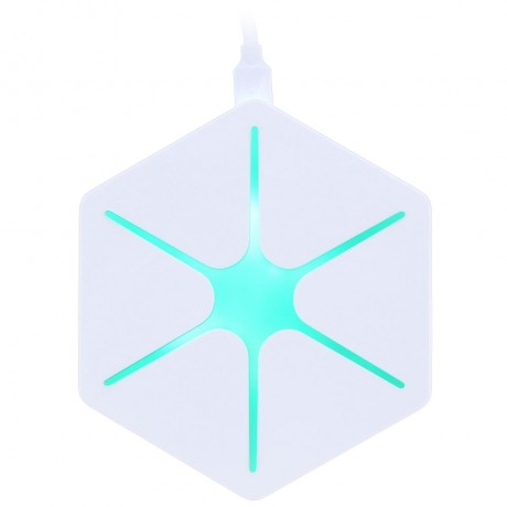 QI WIRELESS QUICK MAGIC DAZZLE HEXAGRAM CHARGING PAD (WHITE, LED GREEN)