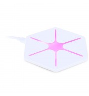 QI WIRELESS QUICK MAGIC DAZZLE HEXAGRAM CHARGING PAD (WHITE, LED RED)