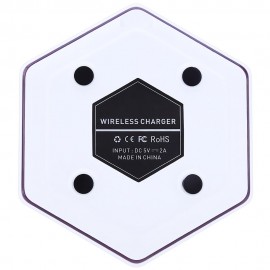 QI WIRELESS QUICK MAGIC DAZZLE HEXAGRAM CHARGING PAD (WHITE, LED RED)