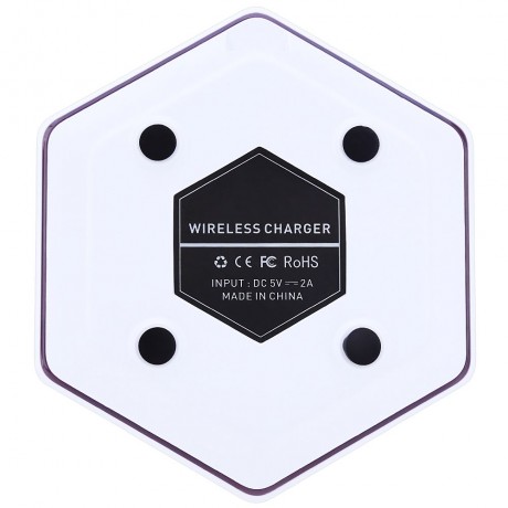 QI WIRELESS QUICK MAGIC DAZZLE HEXAGRAM CHARGING PAD (WHITE, LED RED)
