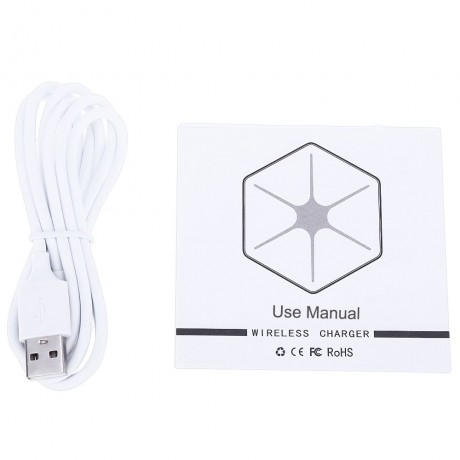 QI WIRELESS QUICK MAGIC DAZZLE HEXAGRAM CHARGING PAD (WHITE, LED ORANGE)