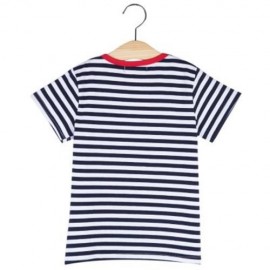 LEISURE COTTON BOYS STRIPES PRINTED ROUND NECK T-SHIRT (CADETBLUE)
