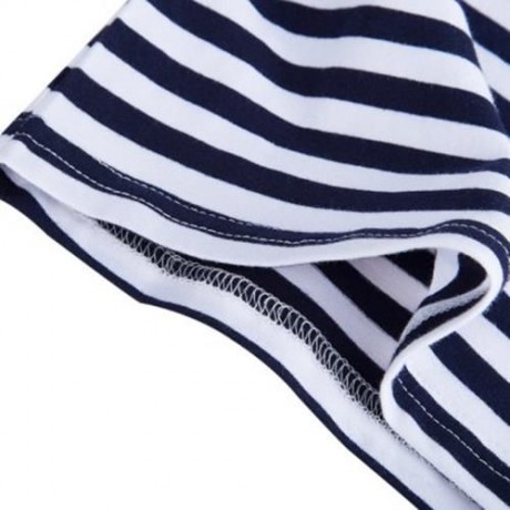 LEISURE COTTON BOYS STRIPES PRINTED ROUND NECK T-SHIRT (CADETBLUE)