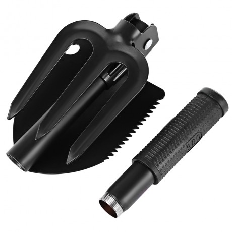 OUTDOOR ENTRENCHING FOLDING TOOL MILITARY SPADE (BLACK)