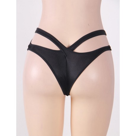 PLUS SIZE FOXY EROGENOUS BLACK PANTY  (BLACK, SIZE XL/2XL/3XL)