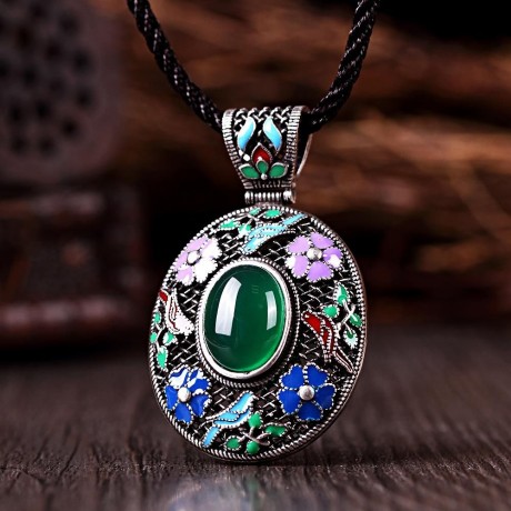 N017-C ANTIQUE GEOMETRIC PATTERN (GREEN)