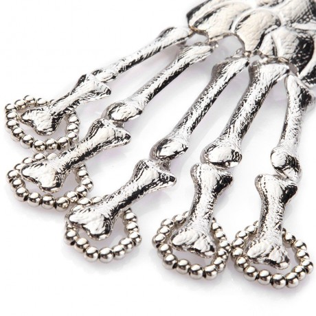 PUNK SKELETON HAND BRACELET (SILVER)