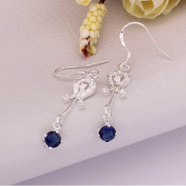 PAIR OF STYLISH CHIC WOMEN'S RHINESTONE (BLUE)
