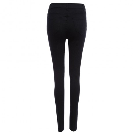 CHIC HIGH WAIST ELASTIC PURE COLOR SHEATH PENCIL PANTS (BLACK S/M/L/XL/XXL)