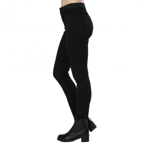 CHIC HIGH WAIST ELASTIC PURE COLOR SHEATH PENCIL PANTS (BLACK S/M/L/XL/XXL)