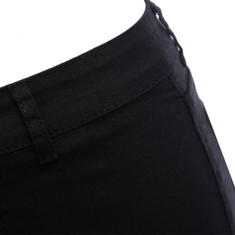 CHIC HIGH WAIST ELASTIC PURE COLOR SHEATH PENCIL PANTS (BLACK S/M/L/XL/XXL)