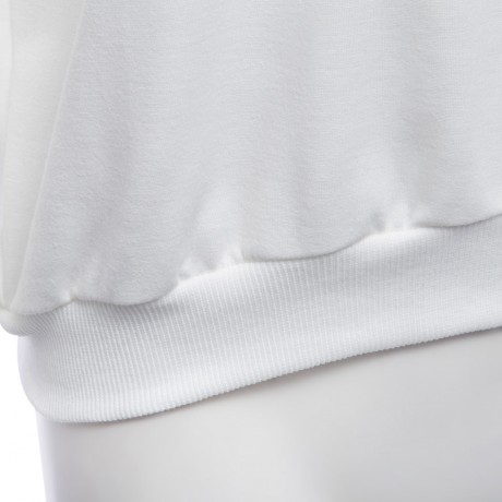 CASUAL ROUND NECK LONG SLEEVE PURE COLOR PRINT (WHITE S/M/L/XL)