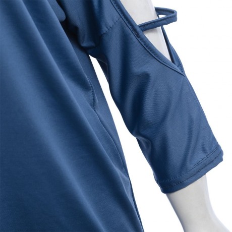 STYLISH SPAGHETTI STRAP BATWING SLEEVE BANDAGE DESIGN (SAPPIRE BLUE BLUE S/M/L/XL)