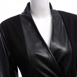 ELEGANT TURN-DOWN COLLAR LONG SLEEVE (BLACK M/L/XL)