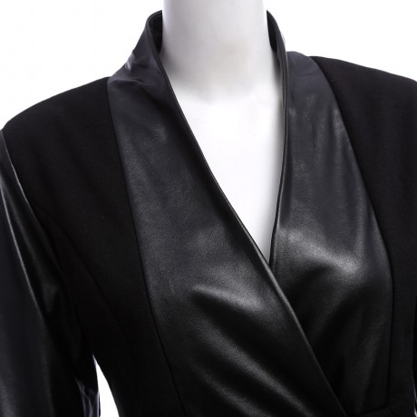 ELEGANT TURN-DOWN COLLAR LONG SLEEVE (BLACK M/L/XL)