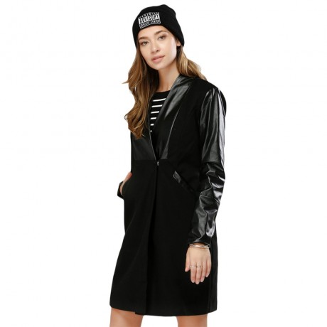 ELEGANT TURN-DOWN COLLAR LONG SLEEVE (BLACK M/L/XL)