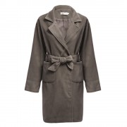 CHIC TURN-DOWN COLLAR LONG SLEEVE PURE COLOR (CAMEL S/M/L/XL)