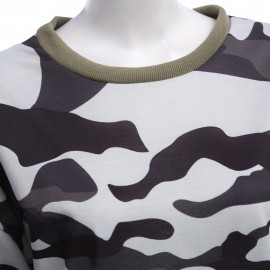 CASUAL ROUND COLLAR LONG SLEEVE CAMOUFLAGE PATTERN (CAMOUFLAGE S/M/L/XL)