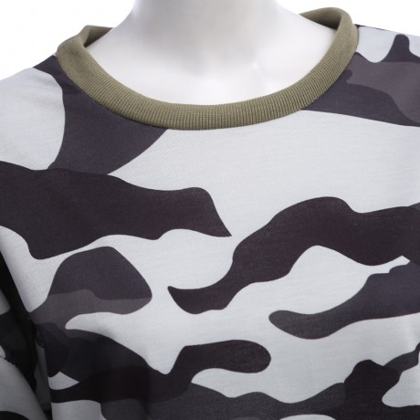 CASUAL ROUND COLLAR LONG SLEEVE CAMOUFLAGE PATTERN (CAMOUFLAGE S/M/L/XL)
