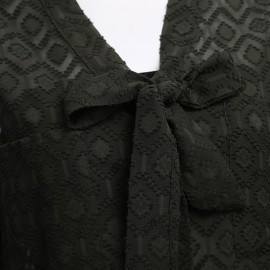 CHIC V-NECK LONG SLEEVE BELT DESIGN (ARMY GREEN S/M/L/XL/XXL)