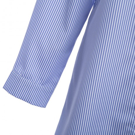 TRENDY TURN-DOWN COLLAR LONG SLEEVE FLOUNCE DESIGN (MEDIUM BLUE S/M/L/XL)