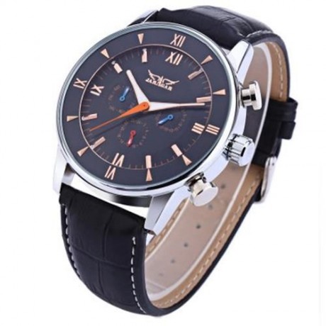 JARAGAR F120550 MALE AUTO MECHANICAL WATCH THREE WORKING SUB-DIALS DATE DAY DISPLAY WRISTW